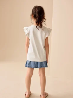 White Unicorn Frill Sleeve T-Shirts 3 Pack (3-16yrs)