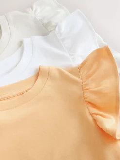 White Unicorn Frill Sleeve T-Shirts 3 Pack (3-16yrs)