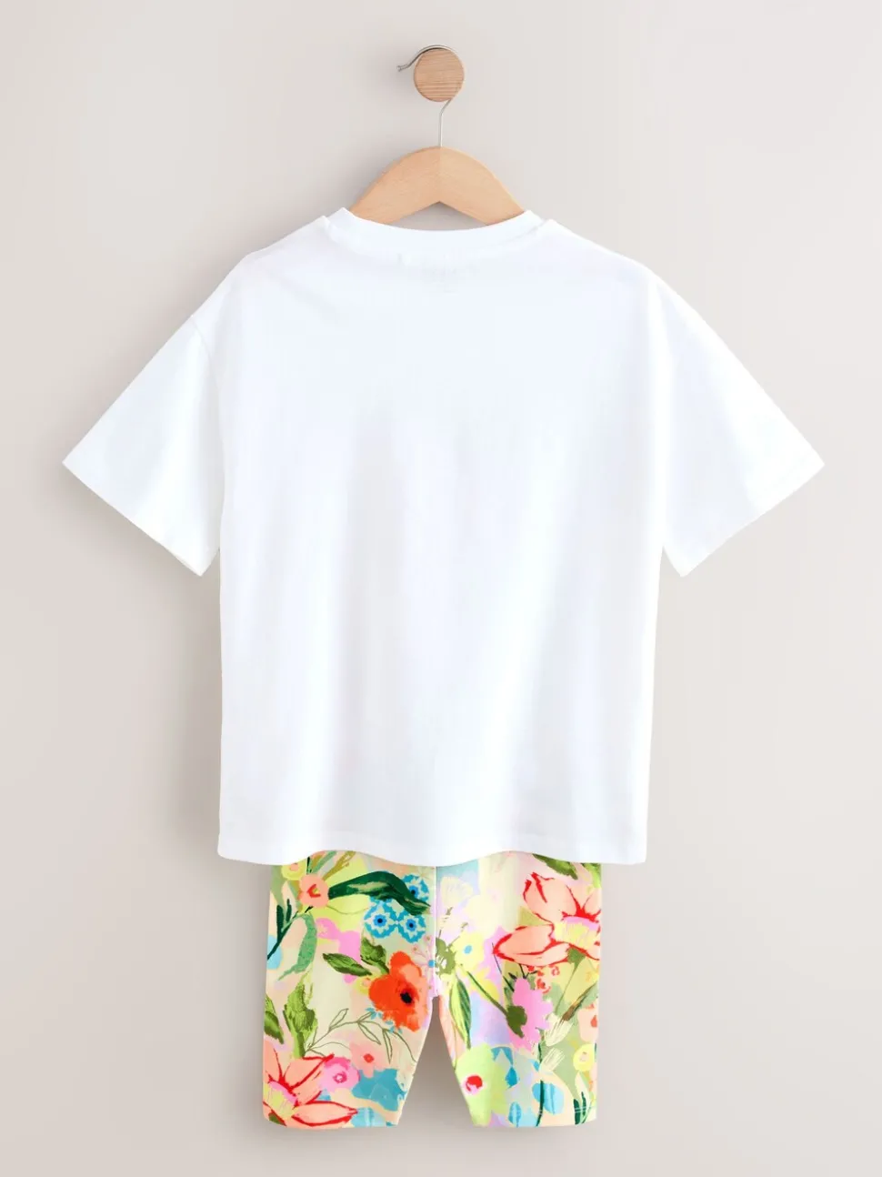 White Unicorn Oversized T-Shirt Cycle Top and Shorts Set (3-16yrs)