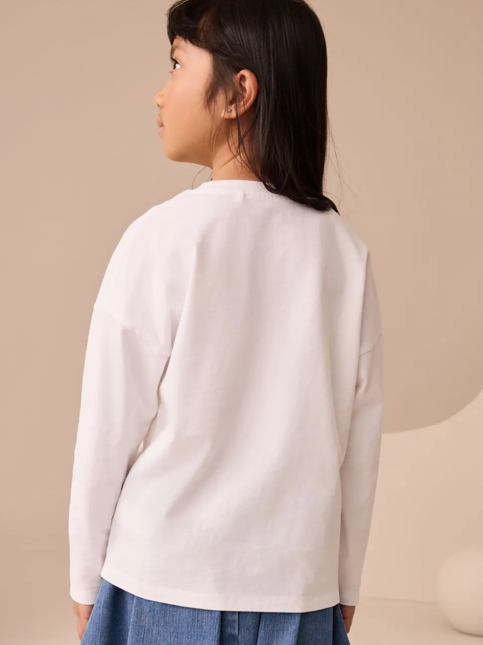White Unicorn Print Long Sleeve Sequin Top (3-16yrs)