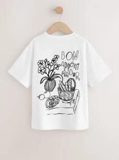 White Vase Oversized Graphic Print T-Shirt (3-16yrs)