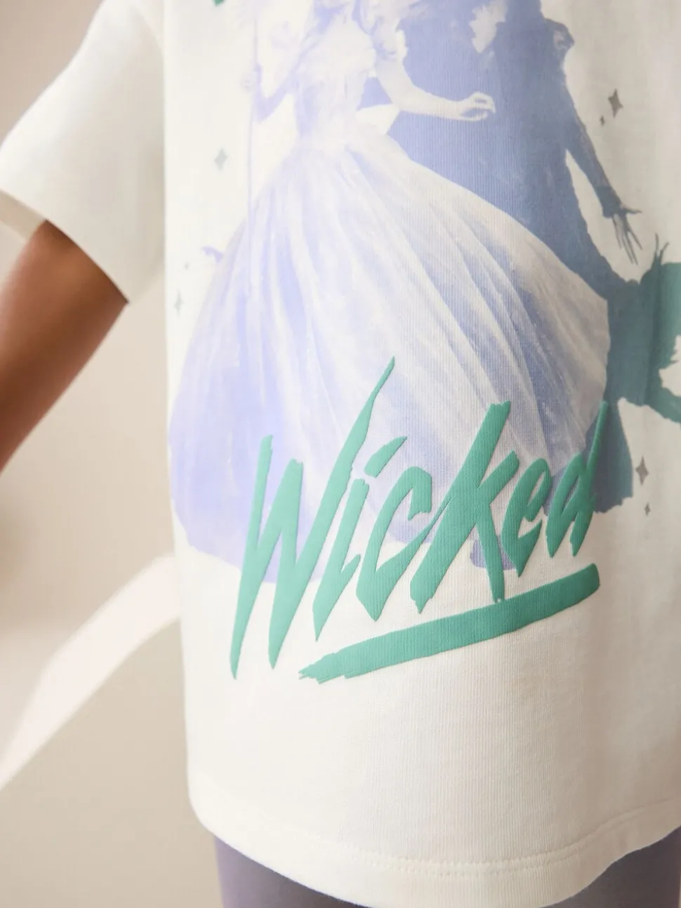 White Wicked Oversized Graphic Print T-Shirt (3-16yrs)
