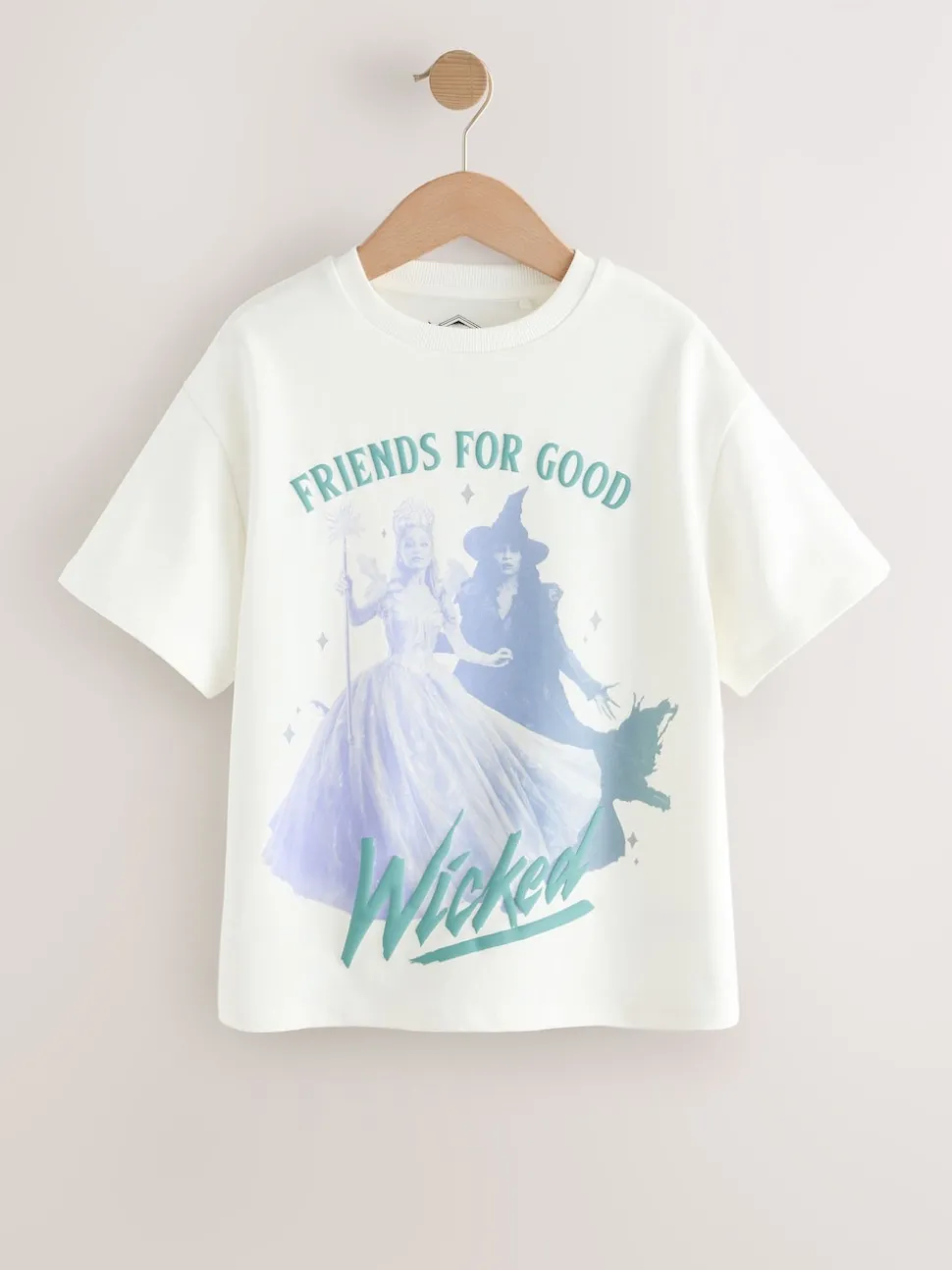 White Wicked Oversized Graphic Print T-Shirt (3-16yrs)