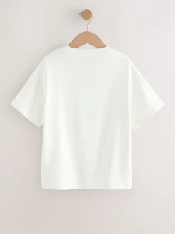 White Wicked Oversized Graphic Print T-Shirt (3-16yrs)