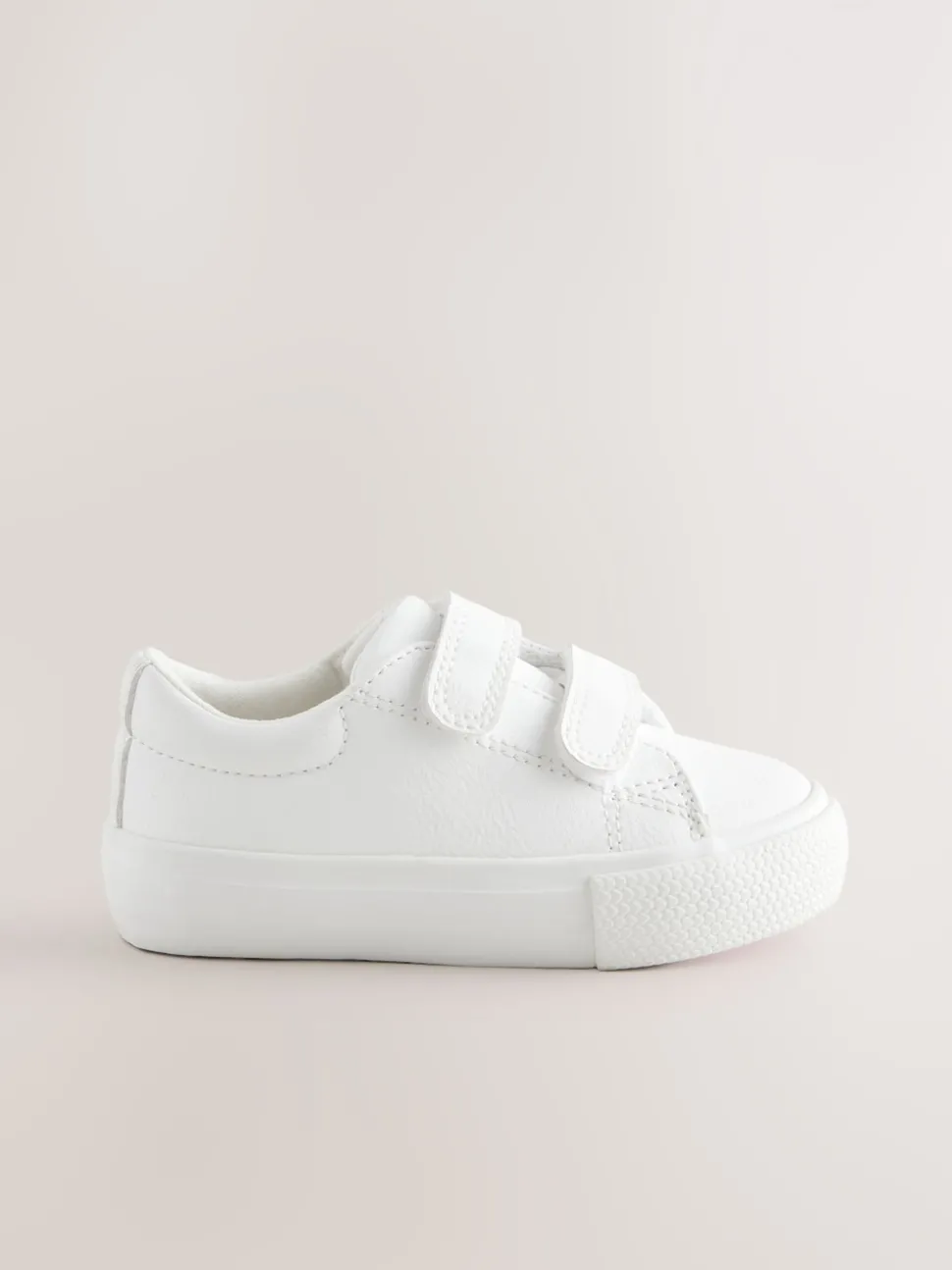 White Wide Fit (G) Chunky Trainers With Touch Fastening