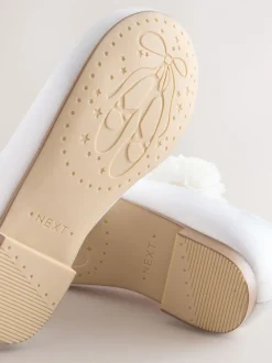 White Wide Fit (G) Satin Flower Girl Occasion Mary Jane Shoes