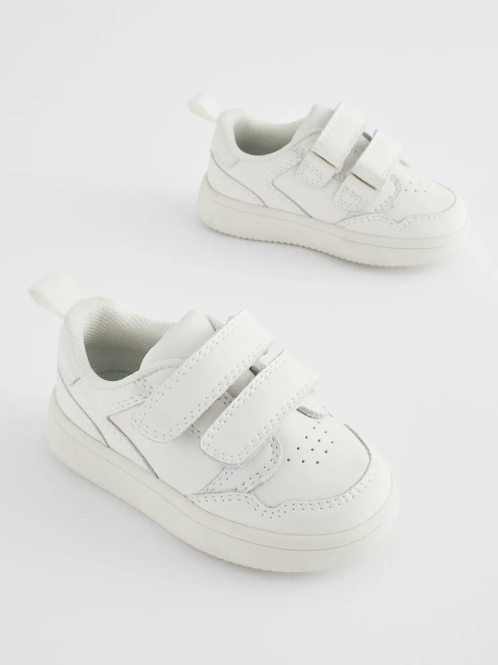 White Wide Fit (G) Touch Fastening Leather First Walker Baby Shoes