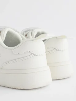 White Wide Fit (G) Touch Fastening Leather First Walker Baby Shoes