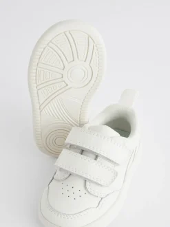 White Wide Fit (G) Touch Fastening Leather First Walker Baby Shoes