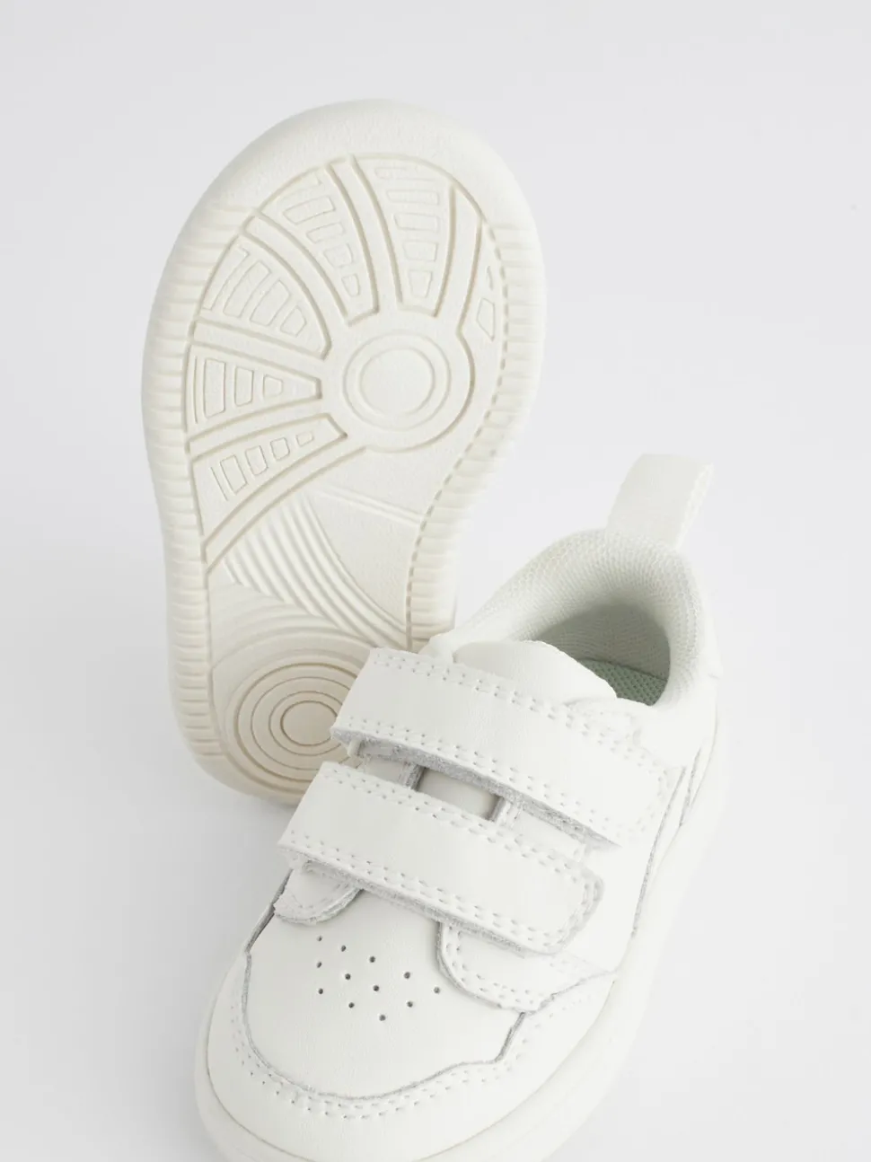 White Wide Fit (G) Touch Fastening Leather First Walker Baby Shoes