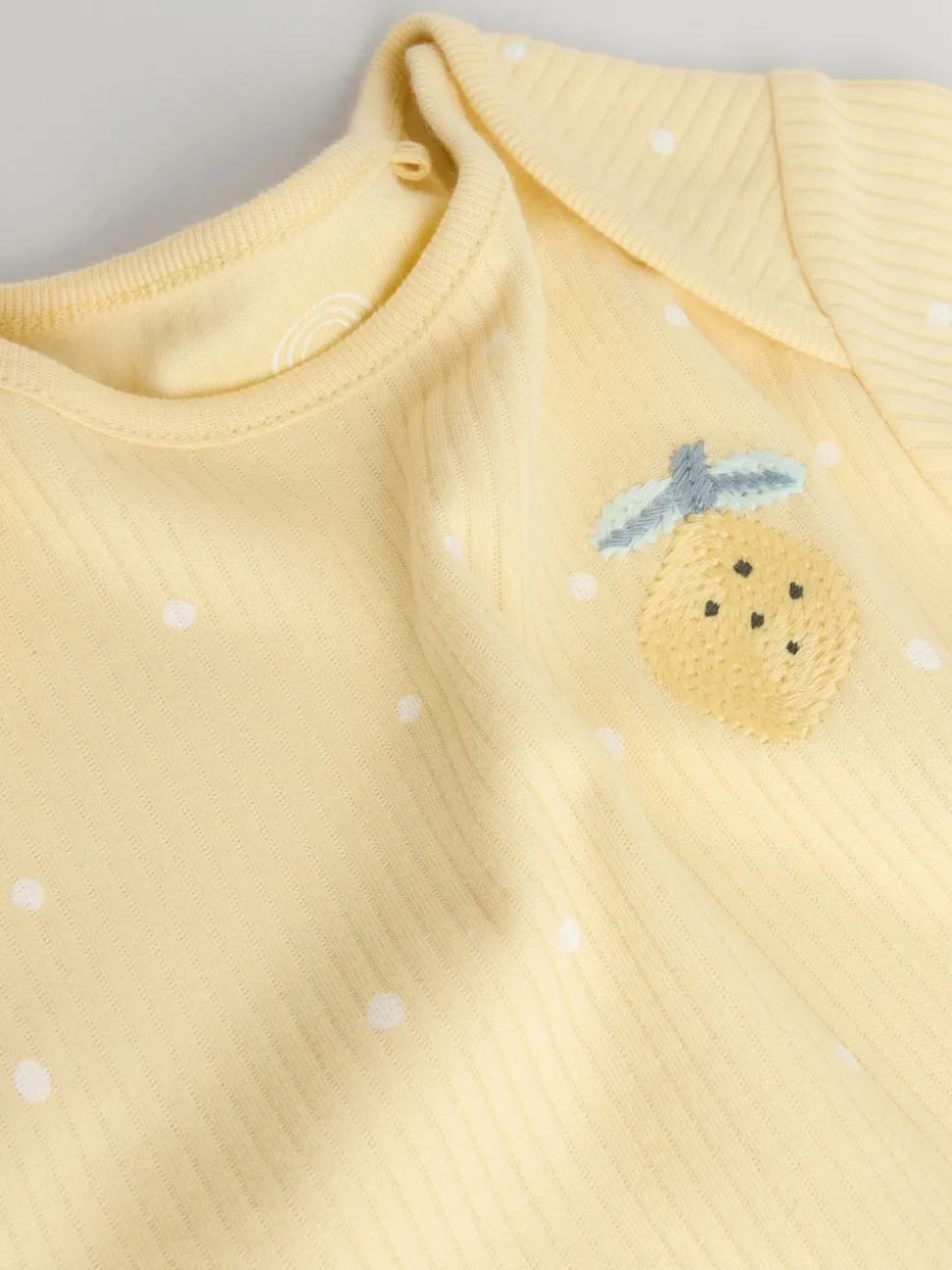 Yellow Lemons 5 Pack Short Sleeve Baby Bodysuits