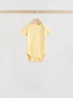Yellow Lemons 5 Pack Short Sleeve Baby Bodysuits
