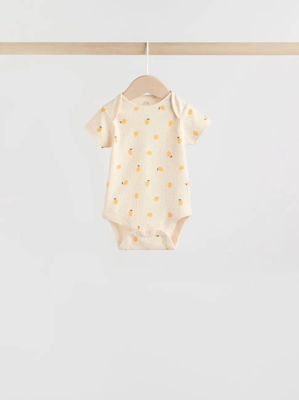 Yellow Lemons 5 Pack Short Sleeve Baby Bodysuits
