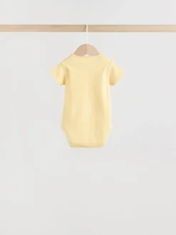 Yellow Lemons 5 Pack Short Sleeve Baby Bodysuits