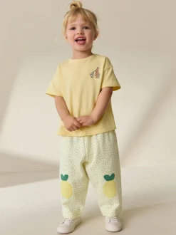 Yellow Lemons Embellished Barrel Trousers (3mths-7yrs)