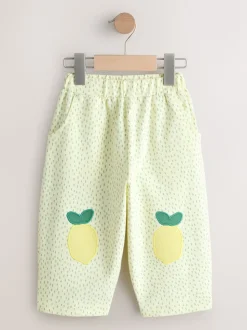 Yellow Lemons Embellished Barrel Trousers (3mths-7yrs)