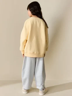 Yellow/Blue Stripe Sweatshirt and Wide Leg Trousers Set (3-16yrs)