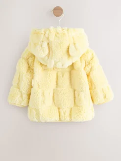 Yellow Bunny Baby Fleece Hooded Zip Jacket (0mths-2yrs)