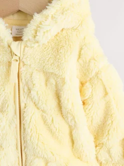 Yellow Bunny Baby Fleece Hooded Zip Jacket (0mths-2yrs)