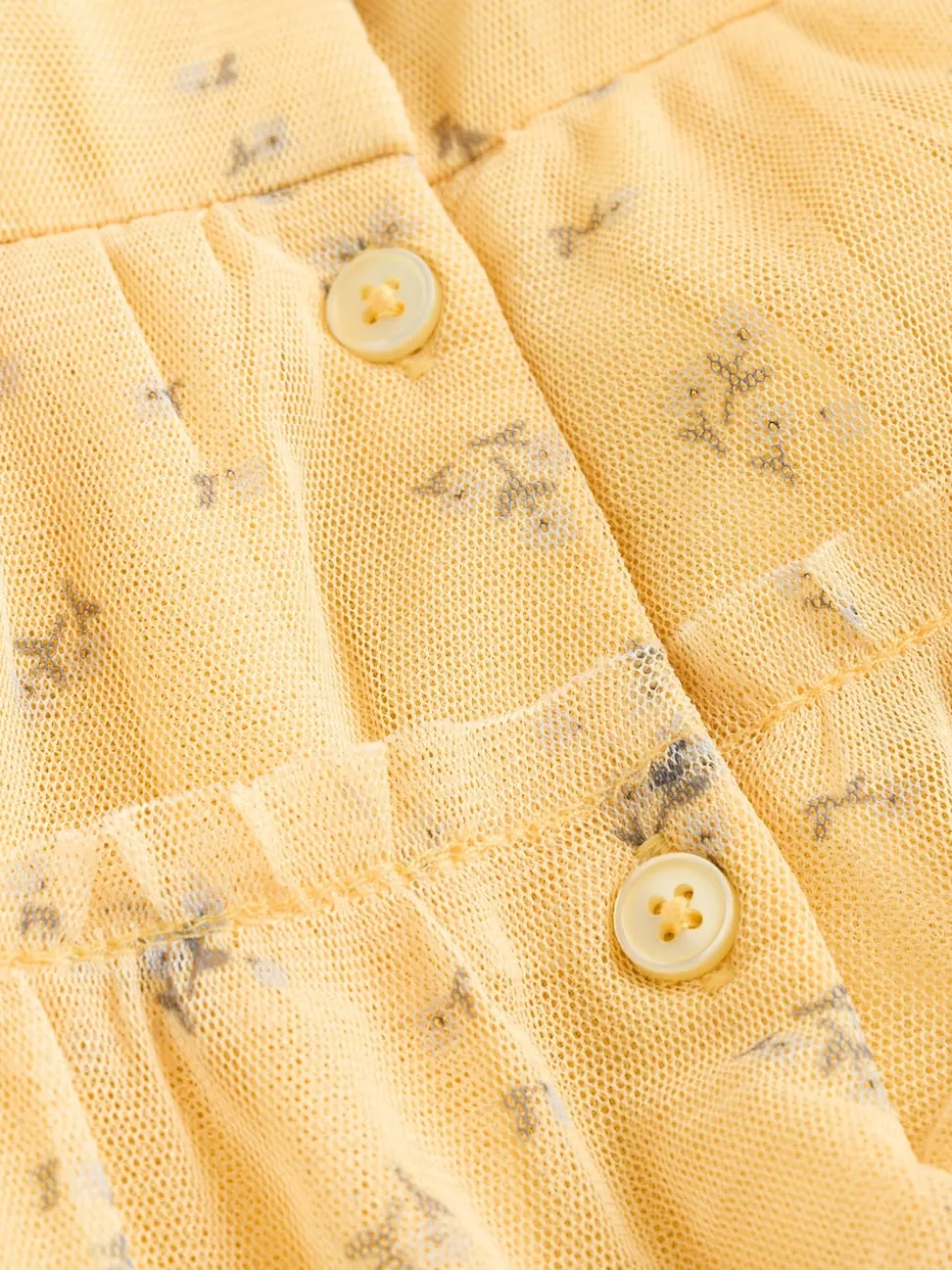 Yellow Ditsy Baby Mesh Dress (0mths-2yrs)