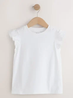 Yellow Ditsy Frill Sleeve T-Shirt 4 Pack (3-16yrs)