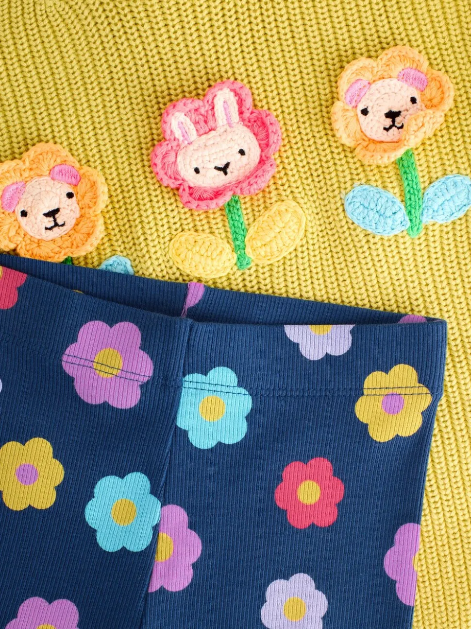 Yellow Floral Character Jumper and Leggings Set (3mths-7yrs)