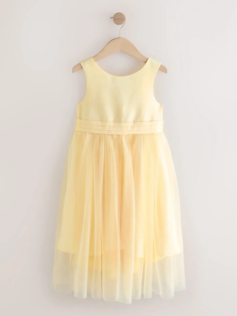 Yellow Flower Girl Bow Dress (3-12yrs)