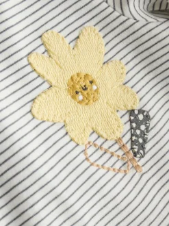 Yellow Flower/ Stripe Long Sleeve Top And Leggings Set 6 Piece (0mths-3yrs)