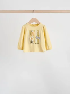 Yellow Flower/ Stripe Long Sleeve Top And Leggings Set 6 Piece (0mths-3yrs)