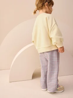 Yellow Gingham Bears Sweatshirt & Wide Leg Trousers Set (3mths-7yrs)