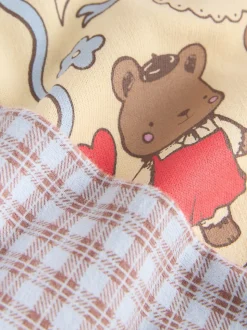 Yellow Gingham Bears Sweatshirt & Wide Leg Trousers Set (3mths-7yrs)