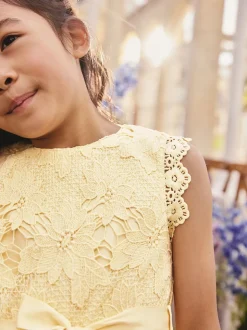 Yellow Lace Occasion Dress (3-16yrs)