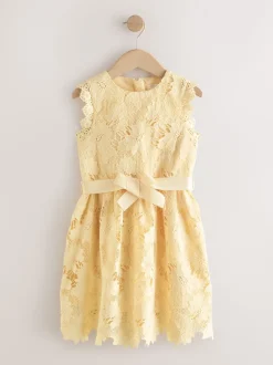 Yellow Lace Occasion Dress (3-16yrs)