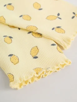 Yellow Lemon Baby Long Sleeve Frill Top And Leggings Set (0mths-2yrs)