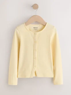 Yellow Long Sleeve Ribbed Cardigan (3-16yrs)
