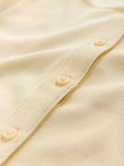 Yellow Long Sleeve Ribbed Cardigan (3-16yrs)