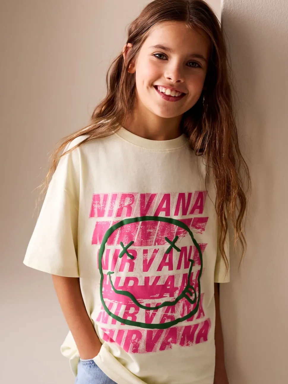 Yellow Nirvana Oversized Graphic T-Shirt (3-16yrs)