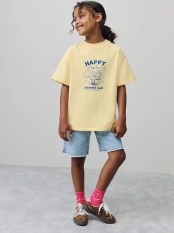 Yellow Pretzel Oversized Graphic Print T-Shirt (3-16yrs)