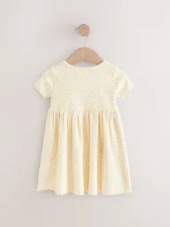 Yellow Ribbed Jersey Dress (3mths-7yrs)