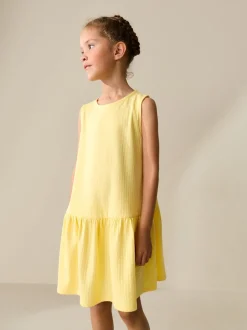 Yellow Sleeveless Jersey Dress (3-16yrs)