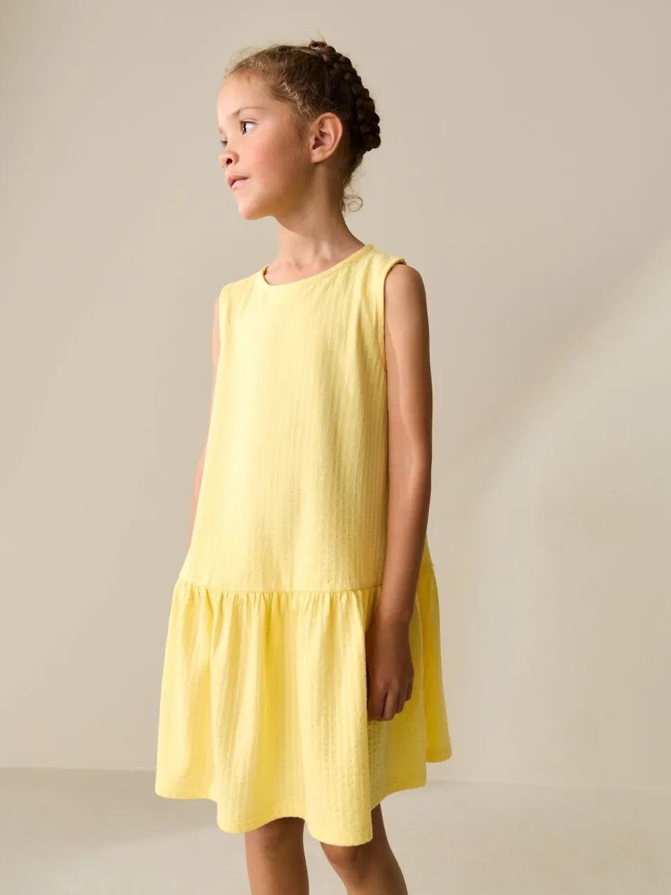 Yellow Sleeveless Jersey Dress (3-16yrs)
