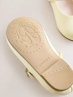Yellow Standard Fit (F) Flower Girl Occasion Mary Jane Shoes