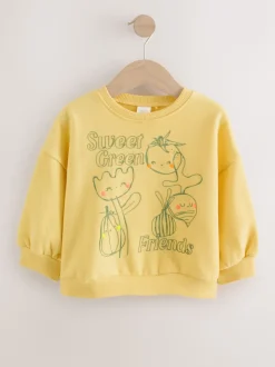 Yellow Vegetables Crew Neck Sweatshirt (3mths-7yrs)