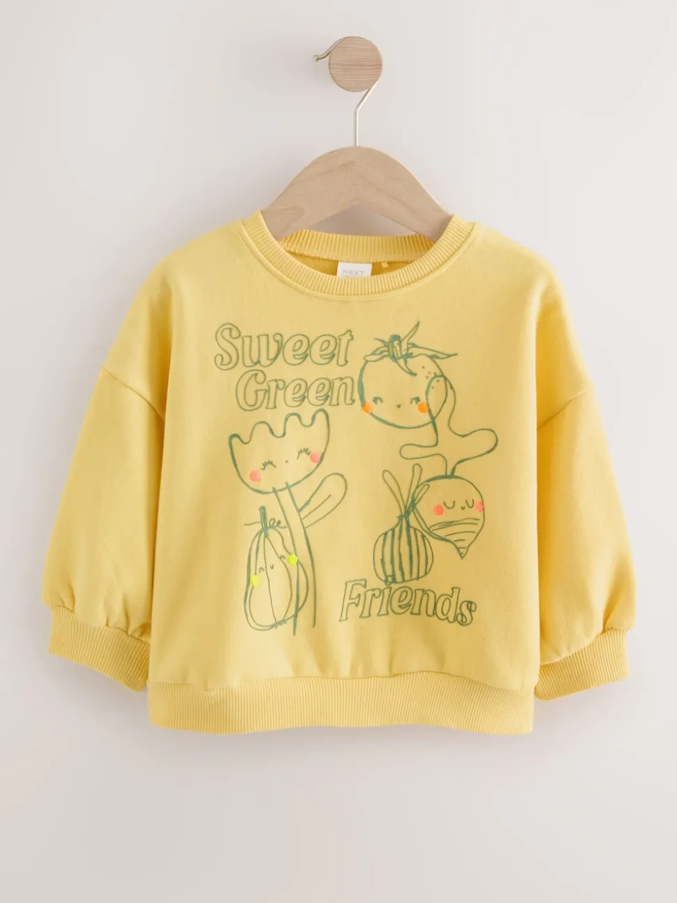 Yellow Vegetables Crew Neck Sweatshirt (3mths-7yrs)