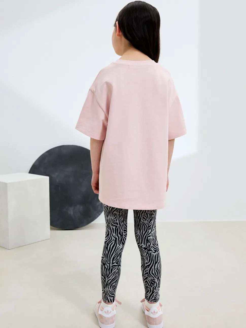 Zebra Grey Animal Print Leggings (3-16yrs)