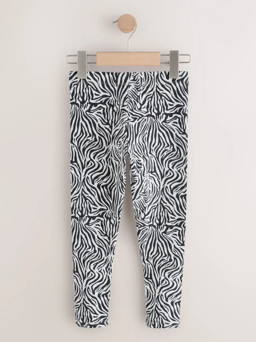 Zebra Grey Animal Print Leggings (3-16yrs)