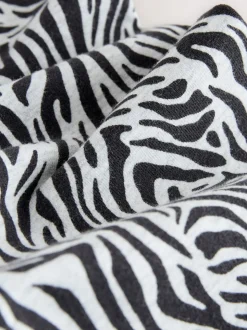 Zebra Grey Animal Print Leggings (3-16yrs)