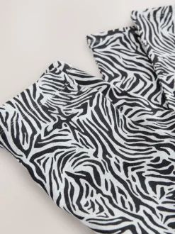 Zebra Grey Animal Print Leggings (3-16yrs)