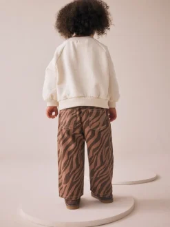 Zebra Print Wide Leg Jeans (3mths-7yrs)