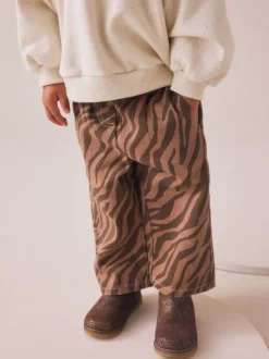 Zebra Print Wide Leg Jeans (3mths-7yrs)